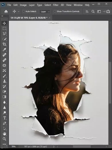 Photoshop me Paper Tear Effect kaise banaye | Torn Paper Effect #AGGraphicsCreative #aggraphics