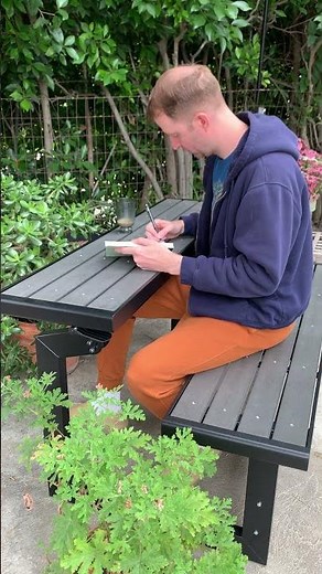 I love this convertible bench/table!