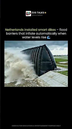 Netherlands’ Smart Dikes Inflate to Stop Floods 😳🌊