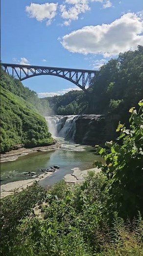 Scenic Trail Run and Hike at Upper Falls in Letchworth State Park Nature Adventure