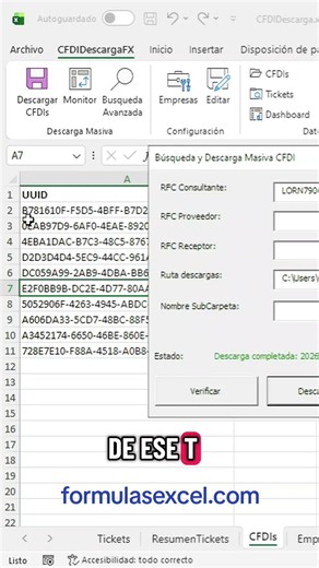 Bulk Download of SAT Metadata and XML in Excel #cfdi #xml #metadata #excelformulas