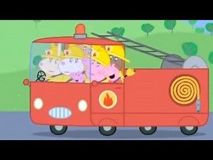 Oh No There's a Fire - Peppa Goes in The Fire Engine to Put the Fire Out