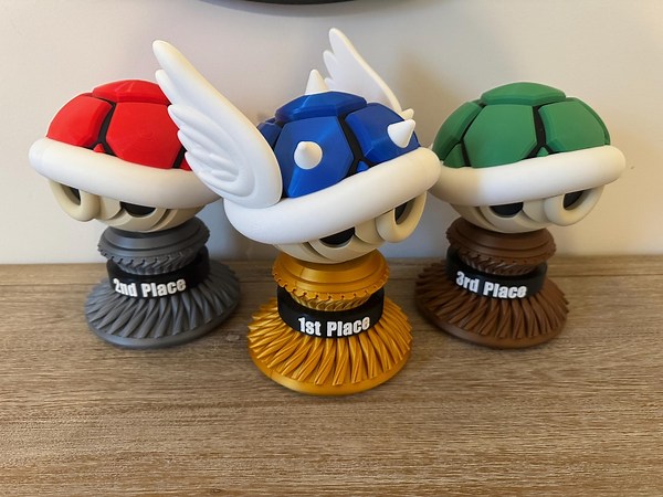 Turtle Shell Container | Switch Game Holder (20) | Mario Kart Trophy | Winged Blue Turtle Shell - Etsy