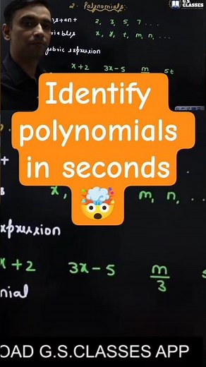 Identify Polynomials in Seconds | Class 9 Maths Trick #shorts