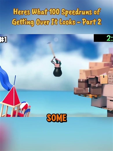 Heres What 100 Speedruns of Getting Over It Looks - Part 2#usa🇺🇸 #fypシ゚viral #viralvideo #animation #game