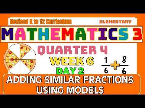 Math 3 Quarter 4 Week 6 Day 2 | Adding Similar Fractions Using Models | Revised K-12