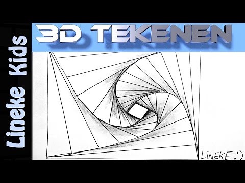 3D tekenen in stappen! Optische illusie SPIRAAL voor beginners