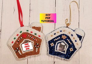 Bead Embroidery Tutorial: Heirloom Holiday House Ornament (PDF Download) - Etsy