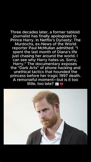 Prince Harry Receives Long Overdue Apology From Reporter Who Chased Princess Diana Before Her Death