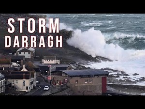 Storm Darragh Arrives in Cornwall - Big Waves & High Winds