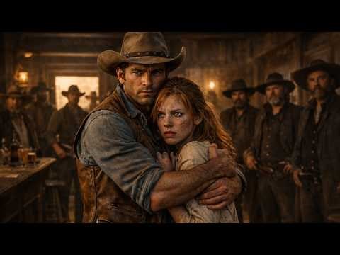 Elle fut traînée de force dans le saloon, mais le courageux cowboy entra et la sauva.