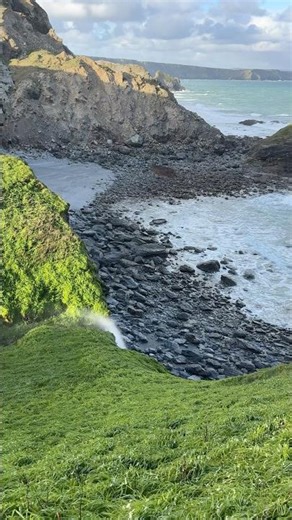 The wind was that strong it reversed a waterfall..!