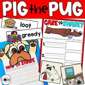 Pig the Pug Read Aloud - Reading Comprehension Activities - Sharing Worksheets