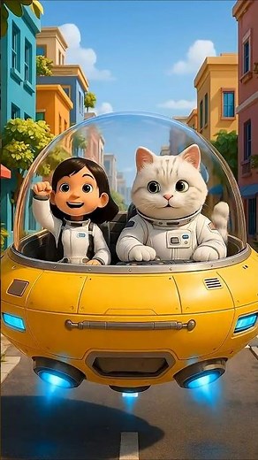 Kitten’s Toy UFO Broke – The REAL Spaceship Lands #shorts #kitten #funny #cute #comedy