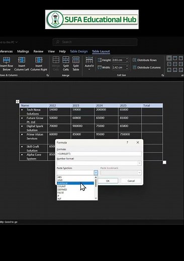 How to Calculate in Microsoft Word (Step-by-Step) | Use SUM, COUNT & AVERAGE in Word Tables