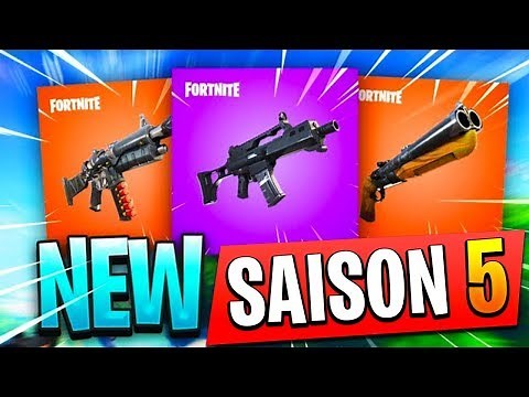 TOUTES LES NOUVELLES ARMES DE LA SAISON 5 DE FORTNITE BATTLE ROYALE ! SEASON 5