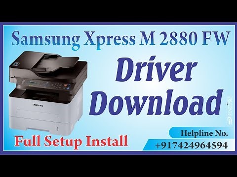 Samsung Xpress M2880FW Printer Driver Download Install