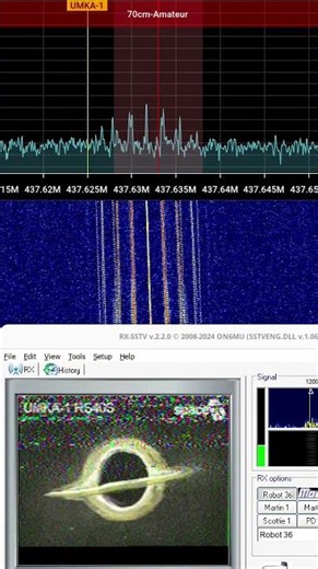 🇷🇺🛰️ UmKA-1 2026 04 18 19 20 UTC #shorts #satelliteimages #sstv