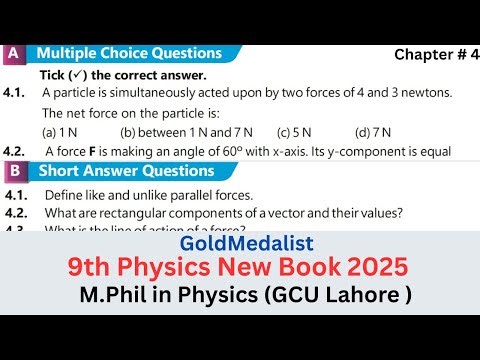 Exercise Short Answer Questions And Mcq's Chapter 4 | 9th Physics | Exercise MCQS + Short Questions