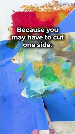 How to Tear Canvas for a Perfect Edge #shorts