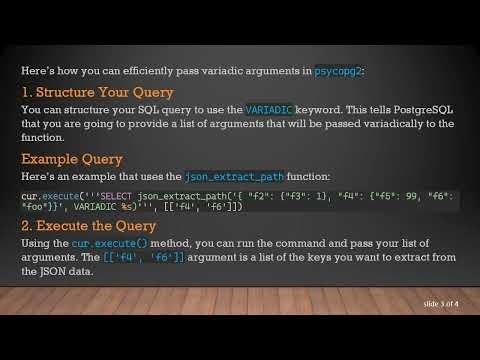 Mastering psycopg2: Passing VARIADIC ARGS in PostgreSQL Functions