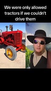 How to be Amish and still have a tractor! Some communities allow tractors now, but most don't. #amish #tractor #amishog #amishlife #amishogreacts | Amish OG