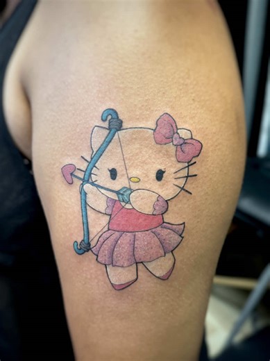 Hello Kitty Archery Tattoo by Las Vegas Artist