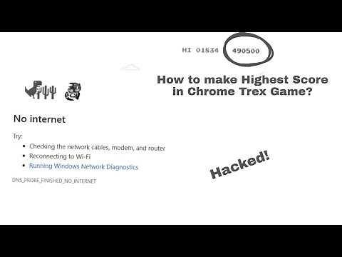 How to Make High score in Chrome Dinosaur game?