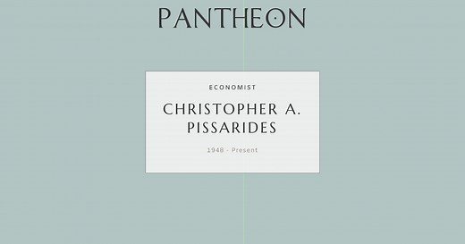 Christopher A. Pissarides Biography | Pantheon