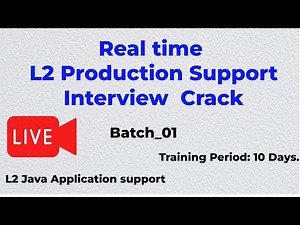 L2 Production/Application Support Interview Cracking Batch 01 | #sql #unix #splunk #aws