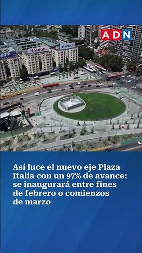 Ya tiene 97% de avance: así luce el nuevo eje Plaza Italia y en esta fecha será su inauguración