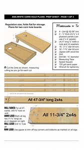 16K views · 33 reactions | Easiest Corn Hole Plans with Free Printable PDF on the Site! #anawhite | Ana-White.com | Facebook