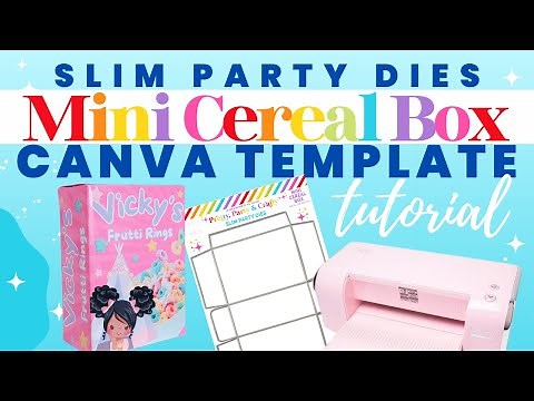 Canva Mini Cereal Box Template and Tutorial for Slim Party Die and Sizzix Plus