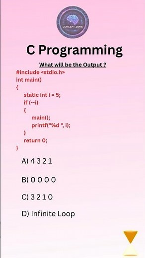 C Programming MCQ 🔥| Static + Recursion in C 😱 | Output Is NOT What You Think!