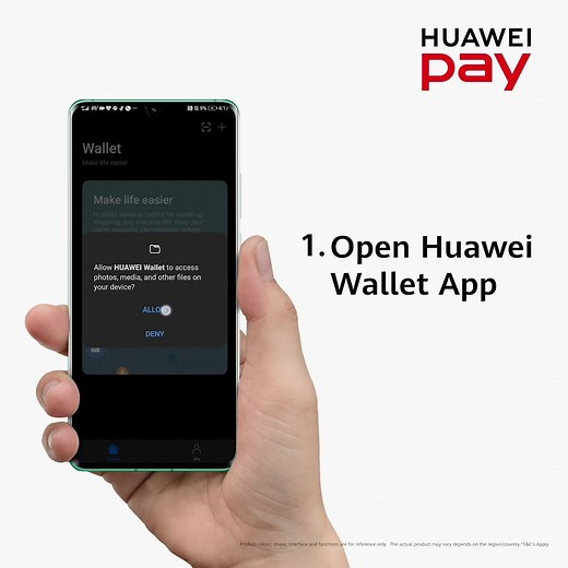 Keep all your bank cards on hand, safely and securely, in digital format. Adding a bank card to your #HuaweiPay app is easier than you think! | Huawei Mobile