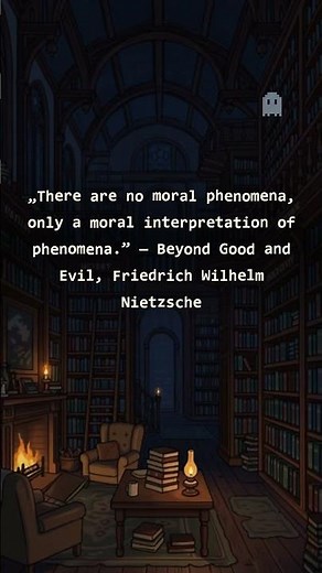 "There are no moral phenomena, only a moral interpretation of phenomena" | Beyond Good & Evil