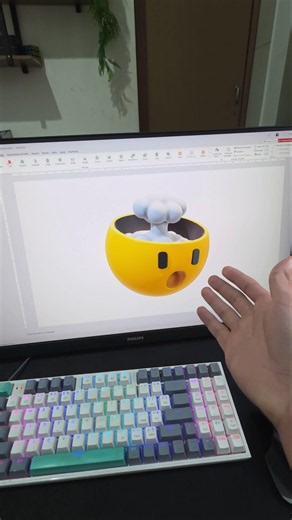 MODELOS 3D NO POWERPOINT 🫪#powerpoint #apresentação #slides #tutorial