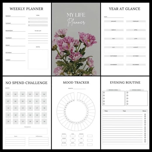 Life Planner Canva Template: PLR, MRR, Goal Setting (digital Download) - Etsy UK