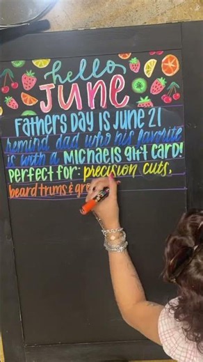draw with me! #chalkart #chalkboard #june #junepromotions #savings