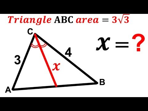 Can you find the length X? | (Angle bisector) | #math #maths | #geometry