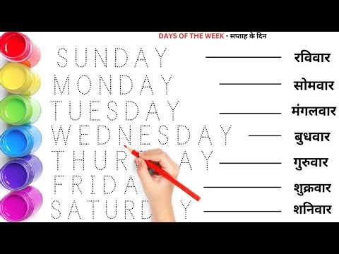 Days of the Week Word Meaning | Monday to Sunday Learning for Kids| Preschool English Learning Video