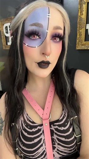 Girls Play on Instagram: "Doing Halloween season in style #halloweenmakeup #zombie #frankinstein"