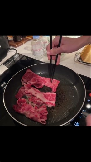 Cooking Japanese meat at the hotel 🇯🇵
