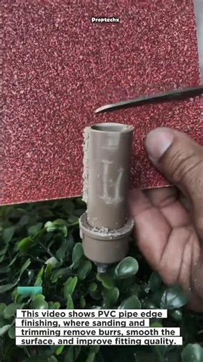 PVC Pipe Finishing Trick #DIY #Plumbing #Tools