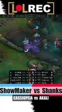 DK ShowMaker vs AL Shanks - CASSIOPEIA vs AKALI Mid #shorts #highlights #1v1lol #lck #krsoloq