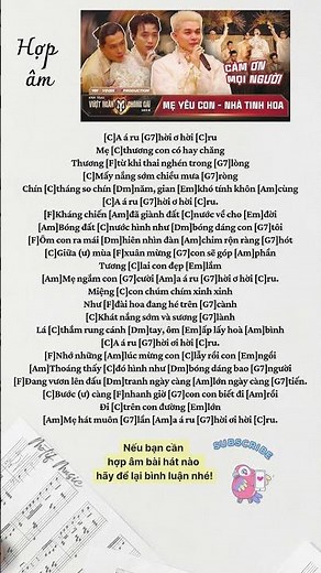 [Hợp Âm] Mẹ Yêu Con (Nhà Tinh Hoa - Anh Trai Vượt Ngàn Chông Gai) #motifmusic #hopambaihat #meyeucon