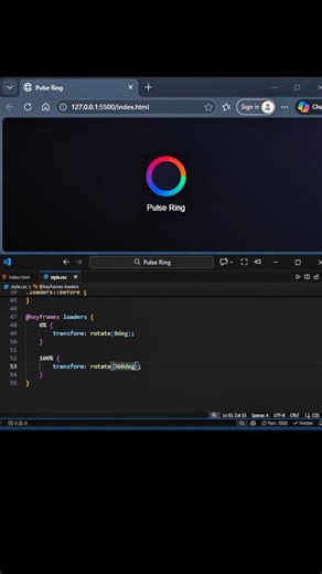 Pulse Ring using HTML and CSS. #animation #coding #webdesign #webdevelopment #htmlcss