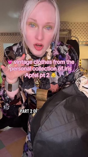 Part two Iris Apfel personal collection vintage clothing haul ⭐️ do you have a favorite? #irisapfel #vintage #vintagefashion #archivefashion #maximalism | Kristen Bateman