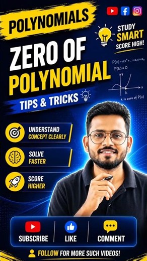 Zero of Polynomial in 30 Seconds 🔥 Easy Trick | ShivamX Maths