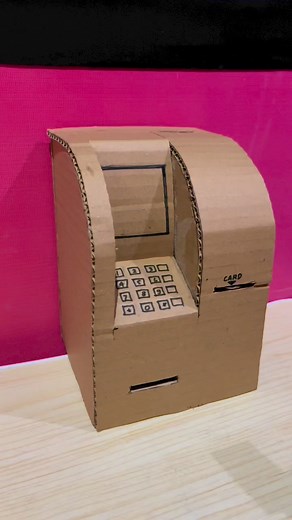 Membuat atm koin mini dari kardus #kreasi #diy #craft #kerajinan #mainananak #atm #mesinatm | Yayan